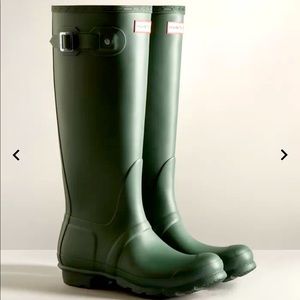 Hunter green hunter boots
